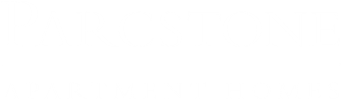 The image is of a logo for Parcstone Apartments Homes.